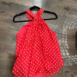 Joie Red Halter Neck Blouse